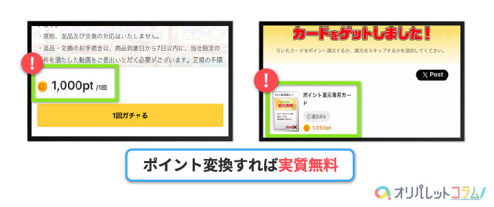 ポイント変換すれば実質無料